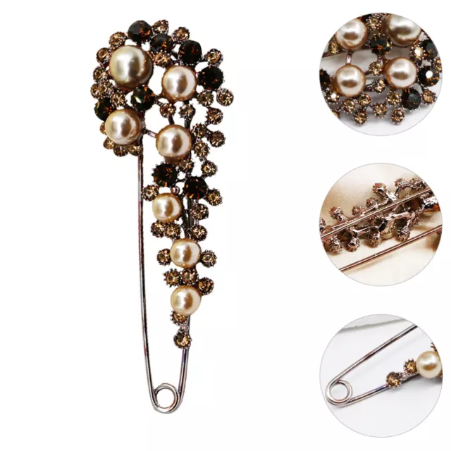 Rhinestones Alloy Pearl Brooch Miss Fixing Pin Christmas Stocking Fillers