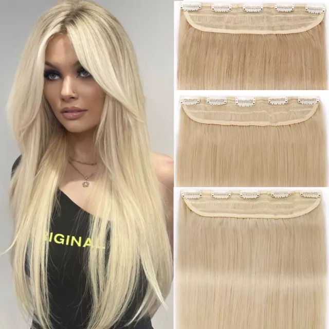 Remy Human Hair Extensions Clip In Real One Piece 3/4 Full Head Thick AU STOCK