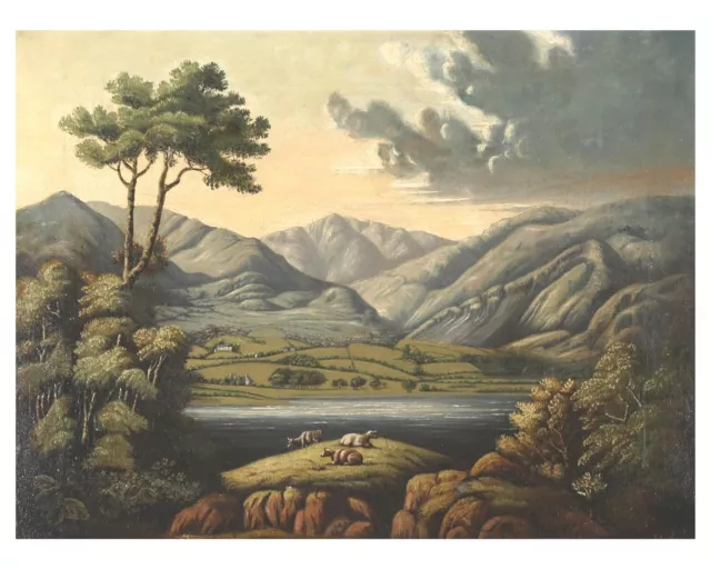Early 19th Century Oil - Dramatic Mountain Landscape