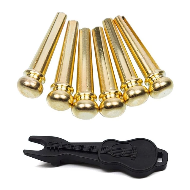 Spille ponte chitarra 6 pezzi pin in rame 6 stringhe peg con elettrico U4P5