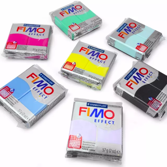 FIMO Effect Polymer Oven Modelling Clay - 57g - Set of 7 - Gemstone Finish