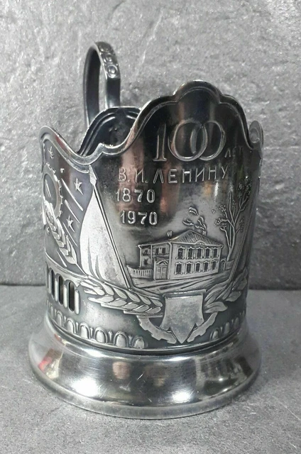 Podstakanik, argentato, 100 anni Lenin, URSS, Russia