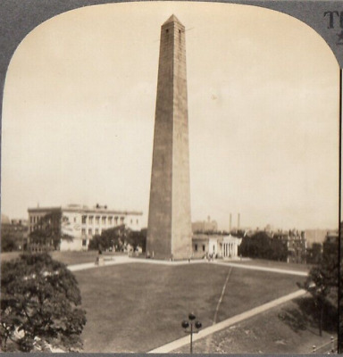 Bunker Hill Monument, Boston, Massachusetts.   Stereoview Photo