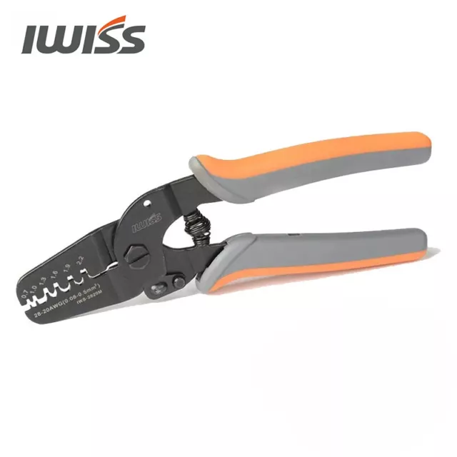 IWISS IWS-2820M Mini Micro Open Barrel Crimping Plier AWG28-20 Mini Hand Crimper