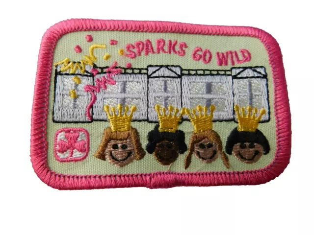 Girl Guides Canada Patch Sparks Go Wild Pink Princess Crown Badge Collector