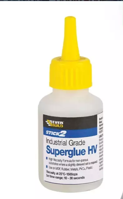 Everbuild 50G Industrial Grade High Viscosity Super Glue Adhesive 1Pc