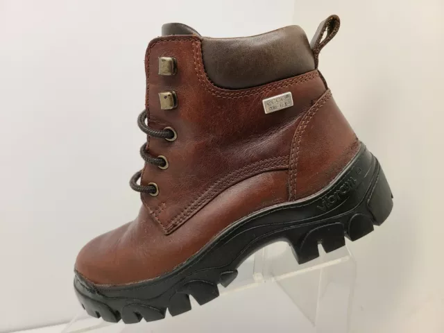 ECCO Women's Gore Tex Hiking Boot Size 36 5 - 5.5 Brown Leather Vibram Soles EUC