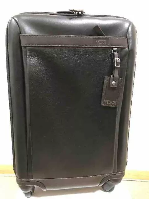 Rare Limited Tumi Leather Suitcase Carry Luggage Deadstock