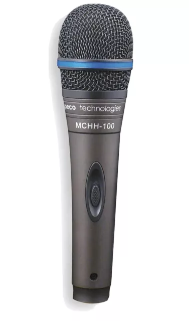 SPECO TECHNOLOGIES Microphone,Dynamic,Handheld, MCHH100A, Black
