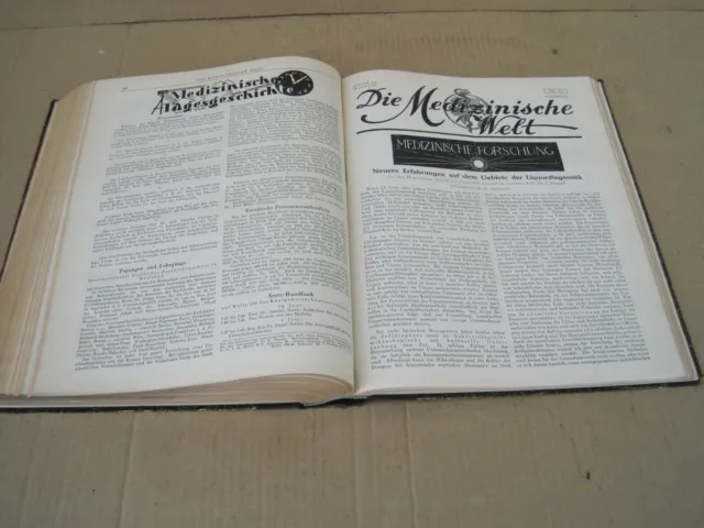Buch mit dem Titel:MEDIZINISCHE WELT 1927 Ärztliche Wochenschrift gebunden selt. 11