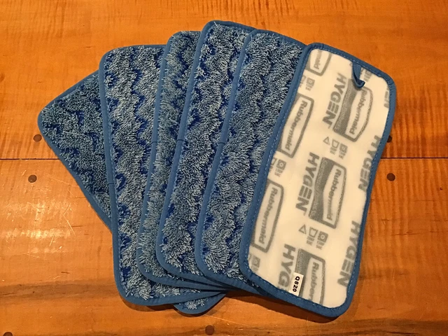 6 Rubbermaid Commercial HYGEN Q820 Microfiber Damp Flat Mop pads For Q550 Head