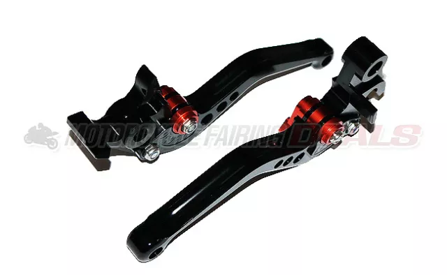 Adjustable Shorty Brake Clutch Lever Black For Kawasaki ZX6R ZX636R ZX6RR 00-04