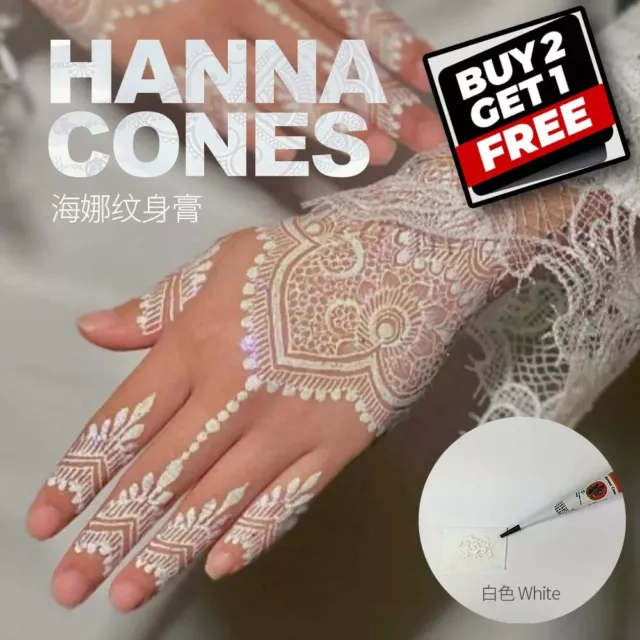 WHITE BRIDAL Henna Organic  Sansar's Mehndi Tattoo MEHNDI CONE PURE & FRESH