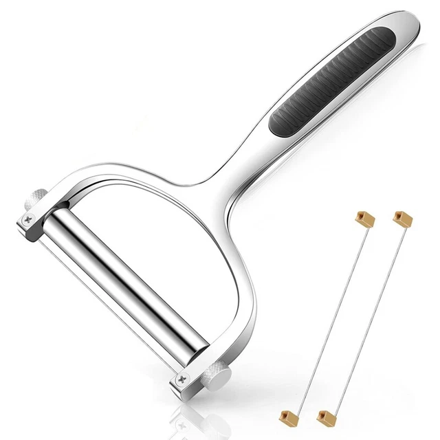 Adjustable Stainless Steel Cheese Slicer – Wire Cutter With Thickness Control