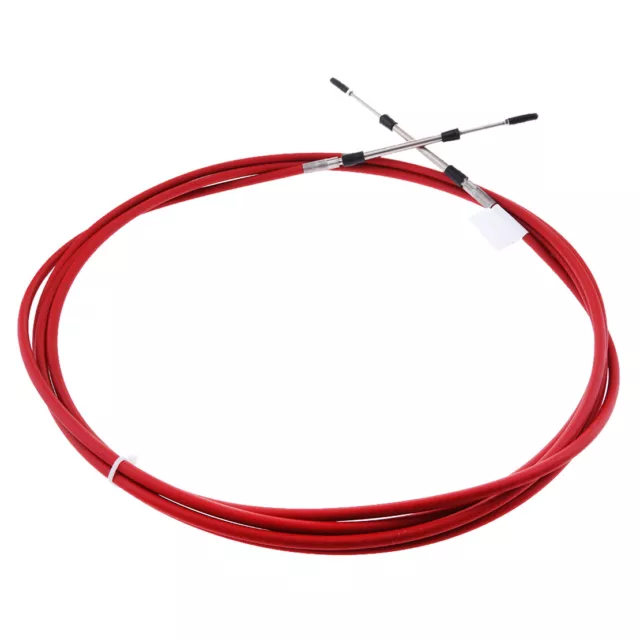 2x 13Ft Red Throttle Shift Control Cable Lever Universal Acc 2