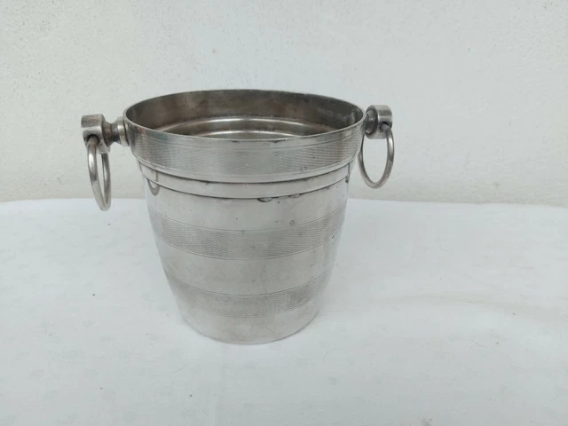 Seau à glace vintage en métal argenté | Selency