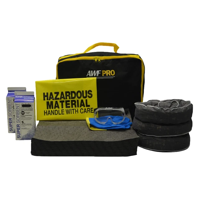 Portable Sorbent Universal Spill Kit 32 Pieces Perfect for Truckers R.