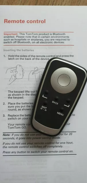 SALE! original RENAULT TOMTOM SAT NAV REMOTE 9UMG.001.00 253B09995R with Manual