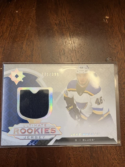 2019-20 Upper Deck Ultimate Rookie Base Jersey Patch Jake Walman Blues #14/399