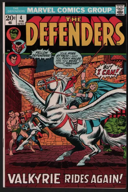 Defenders #4 (9.2 OB) Valkyrie Rides Again - Uncirculated - 1973