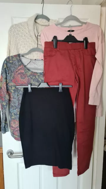 Ladies Clothes Bundle Set size 10 / Small / S Skirt Trousers Tops Jumper
