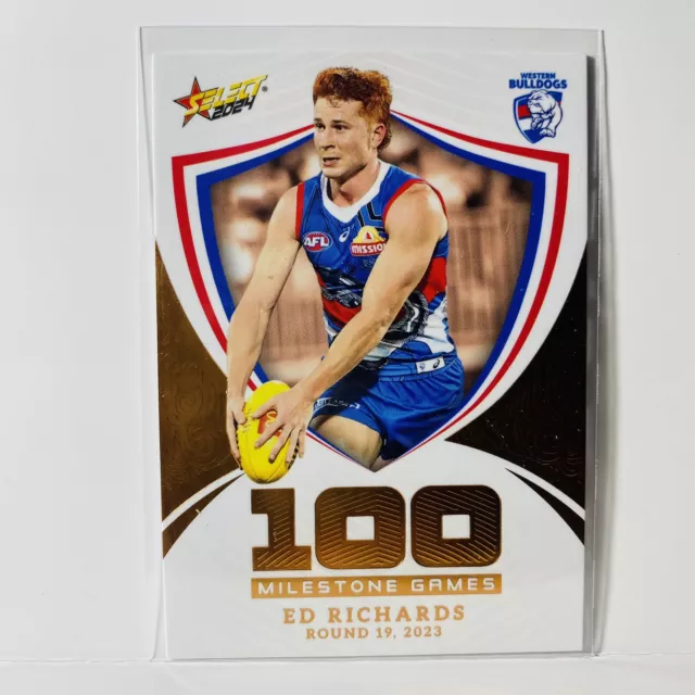 2024 Select AFL Footy Stars 100 Milestone Games Ed Richards Bulldogs MG107