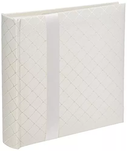 Pioneer DA200FDR Fabric Diamond Ribbon Wedding Photo Album Holds 200 4x6 Ph