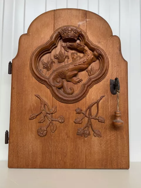 Stunning Thick Gothic Mythological Door panel with dragon/lizard/gargoyle 3