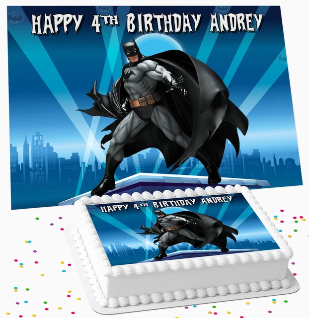BATMAN BIRTHDAY PARTY Personalised Icing Edible Costco Cake Topper Rsh