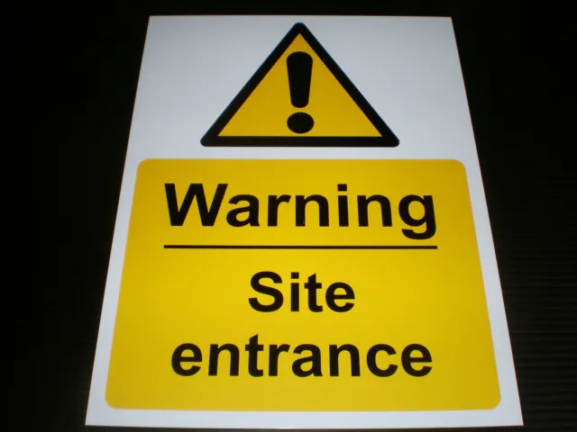 Warning Site Entrance Plastic Sign Or Sticker Choice Of Sizes Screen Printed