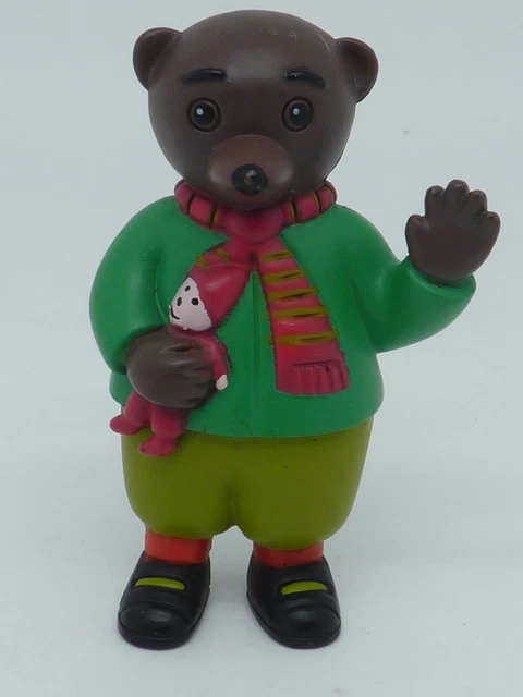 Figurine Ancienne Petit Ours Brun En PVC - Modèle Rétro Collection