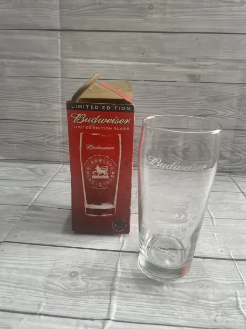 Budweiser Limited Edition FA Premier League 2002-2003 Pint Glass  New In Box