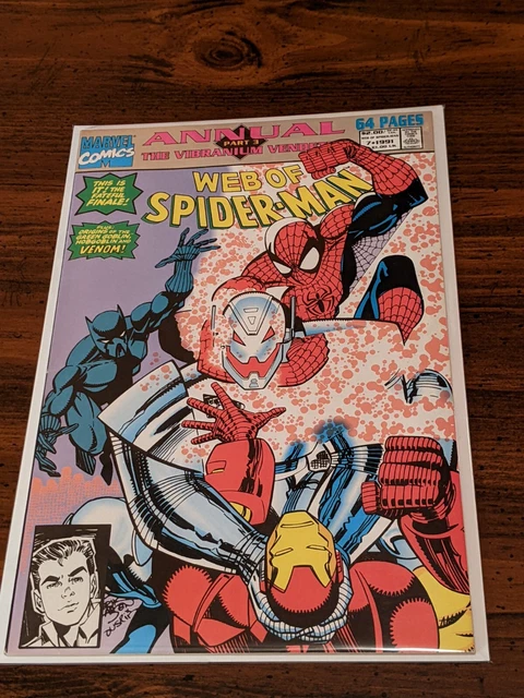WEB OF SPIDER-MAN ANNUAL  #7  MARVEL COMICS 1991 VF+ b n b pics