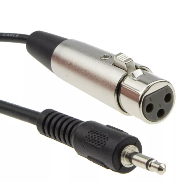 Cable mono conector de 3,5 mm (PC/Portátil) a XLR hembra (mezclador/altavoz) 3 m