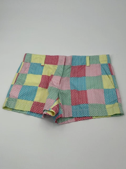 Vineyard Vines Girl's Size 14 Patchwork Whale Print Adjustable Waist Shorts