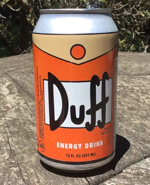 ✪ BRAND NEW Simpsons Duff Energy Drink - 12 Oz. Can - COLLECTIBLE Unopened! ✪