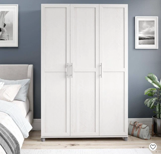 Systembuild Camberly Framed 3 Door Wardrobe Ivory Oak