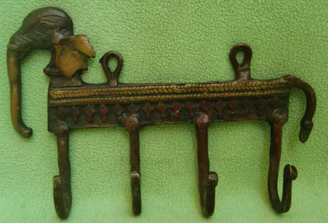 Elephant animal key hooks wall hanger brass coat hook home decor door mount art