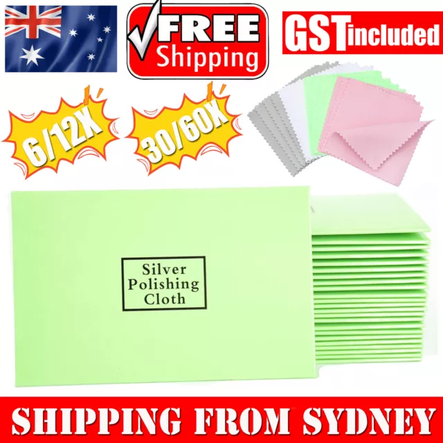 Silver Polishing Cloth Jewellery Cleaning Clean Polish Anti tarnish Cleaner AUS