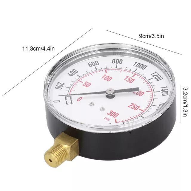 02000kpa Vacuum Manometer 0300psi Double Scale Pressure Gauge Mini Dial