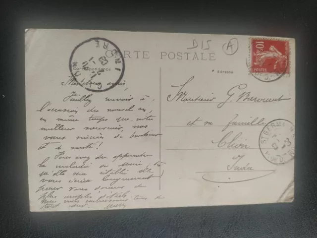 CPA Carte Postale Puy-de-Dôme Saint-Germain-l'Herm L' Étang De La Fargette 1909 2
