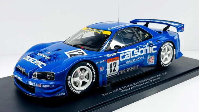 1/43 CALSONIC SKYLINE GT-R R32 #2 1993 Suzuka Blue/White Diecast