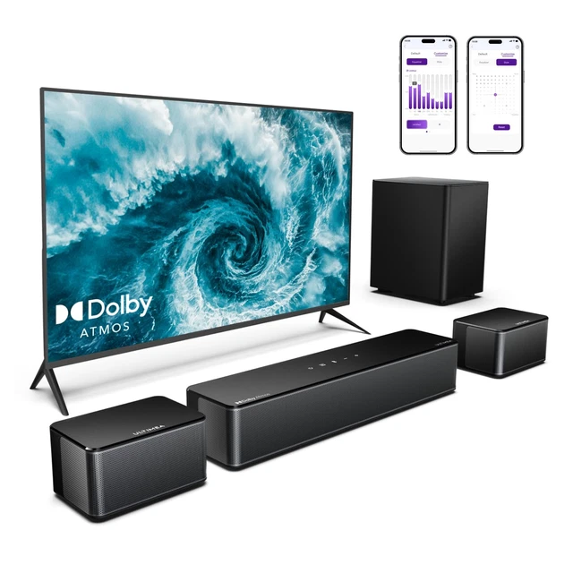 Wringing Ringing ULTIMEA 5.1 SOUNDBAR with Dolby Atmos, 410W Surround Sound System Sound ...