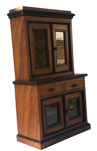 Grand Buffet Vaisselier En Châtaignier Massif, Fait Main, 110 Cm, Vintage 30 Ans
