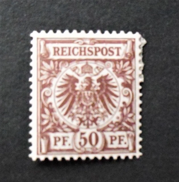 1889Mi:70,-MiNr 50 da Krone/Adler 50 Pf lebhaftrotbraun ungebraucht Falz geprBPP