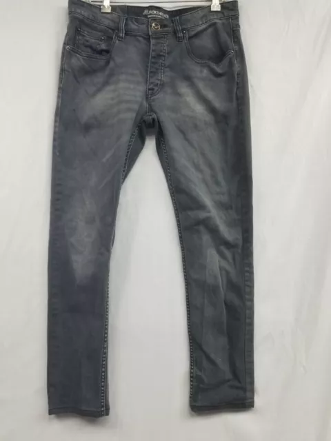 Jack Threads Slim Straight Jeans Men's 32x32 Gray Denim Pants Button Fly