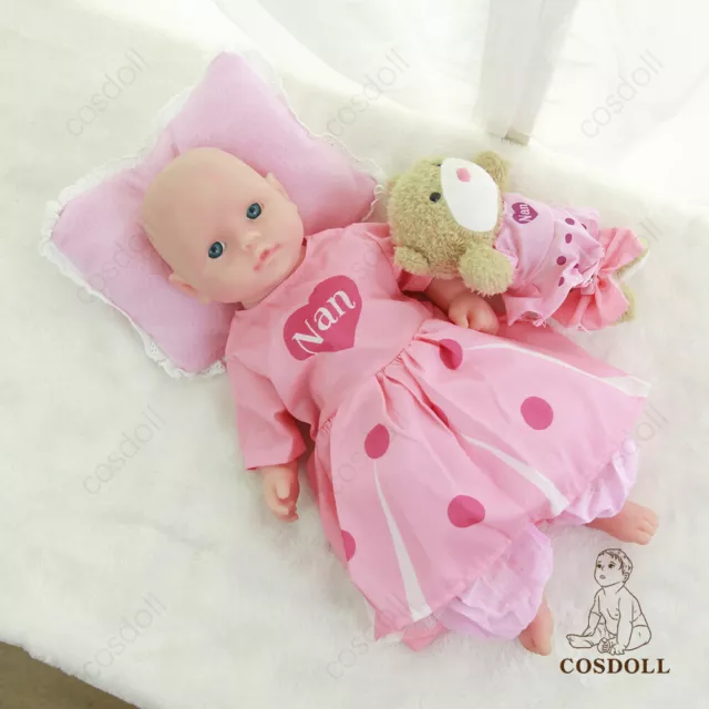 COSDOLL 16.5" Reborn Baby Unpainted Dolls Newborn Cute Girl Silicone Baby Dolls 3