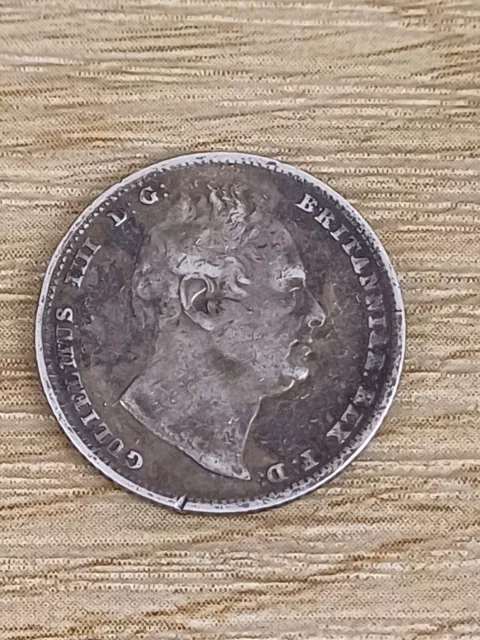 1835  Sixpence - William IV British Silver Coin.