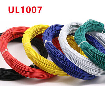 UL1007 AWG Wire Cable 16/18/20/22/24/26/28/30 AWG Stranded 300V 80°C RoHS Cable