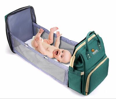 5-in-One Travel Baby Bag with Portable Foldable Bassinet - Baby shower gift